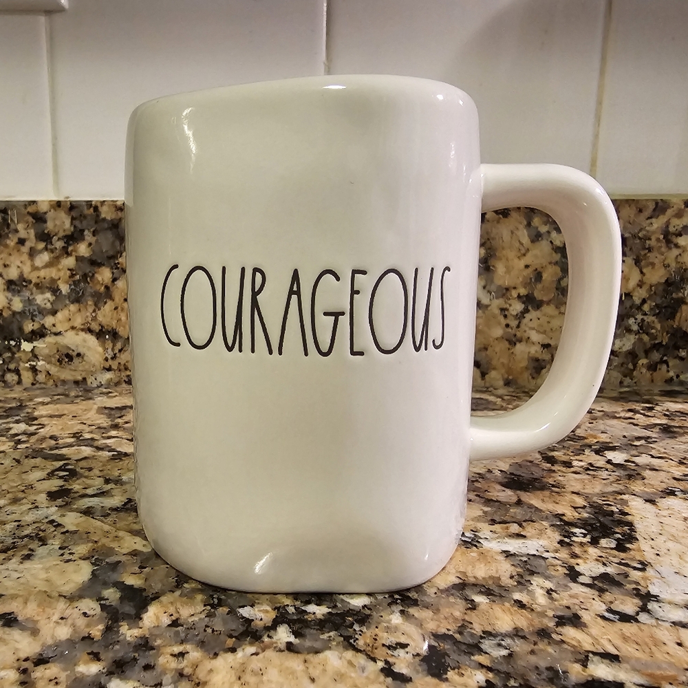 Rae Dunn COURAGEOUS mug NWOT